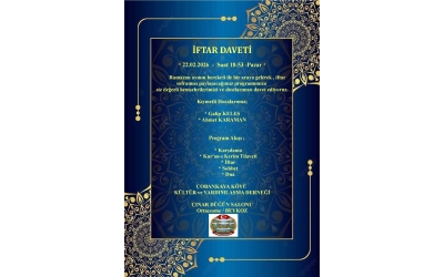 İFTAR YEMEĞİ DAVETİYESİ 